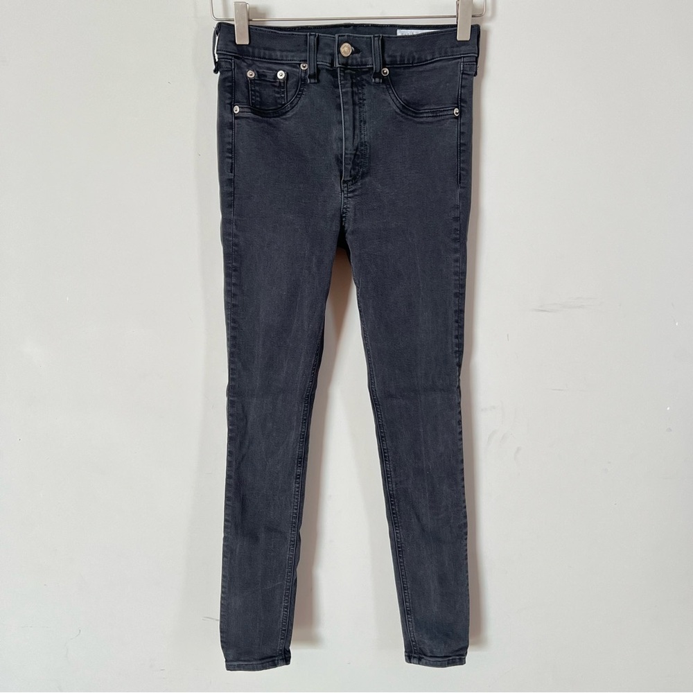 Rag & Bone High Rise Ankle Skinny Women's size 27 Black Stretch